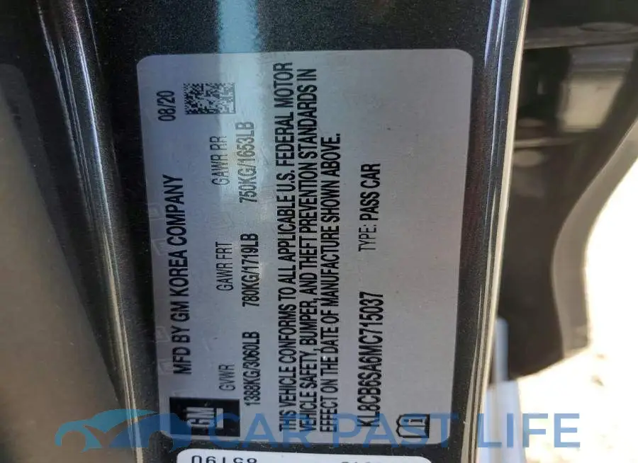 KL8CB6SA6MC715037# 12