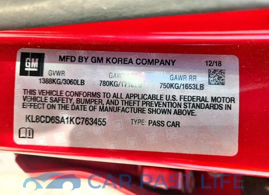 KL8CD6SA1KC763455# 13
