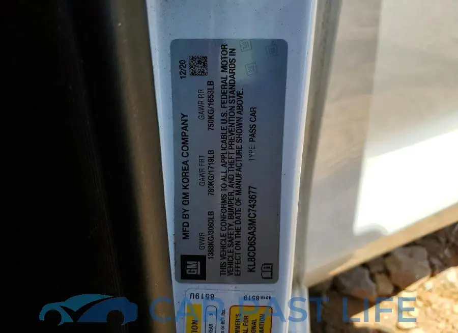 KL8CD6SA3MC743677# 12