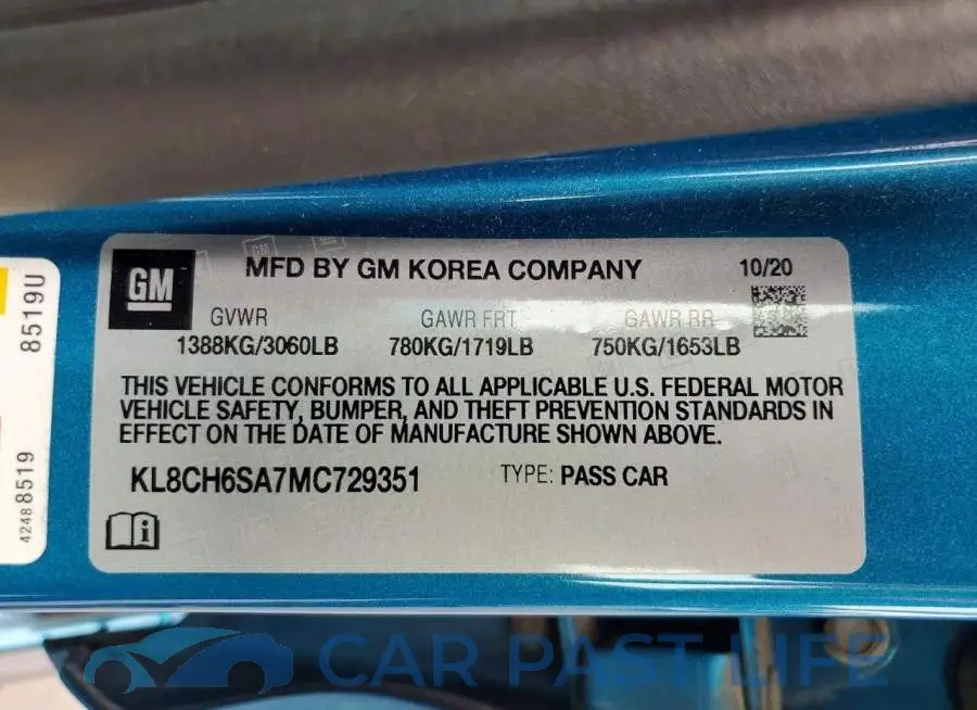 KL8CH6SA7MC729351# 13