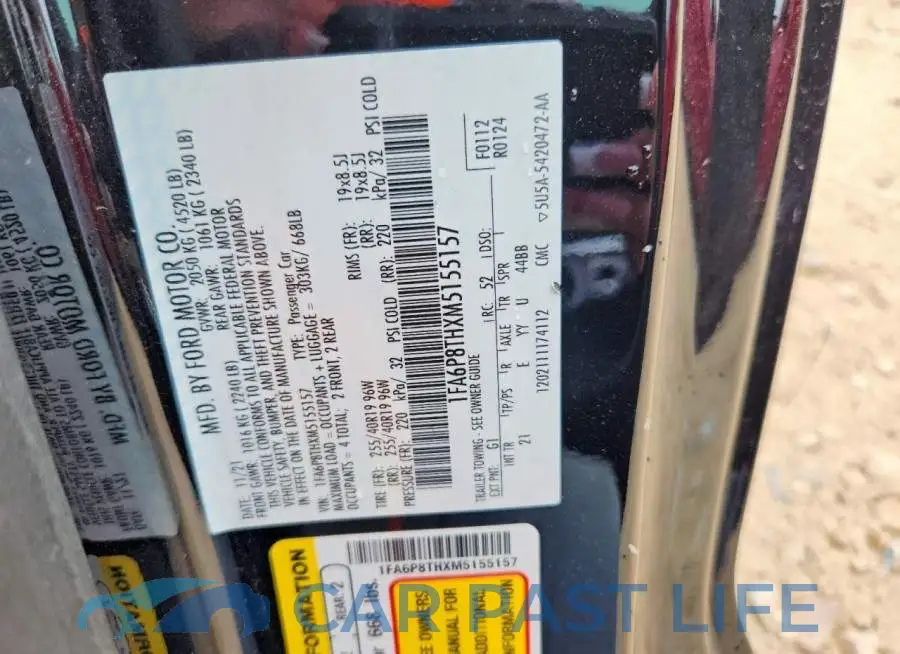 1FA6P8THXM5155157# 12