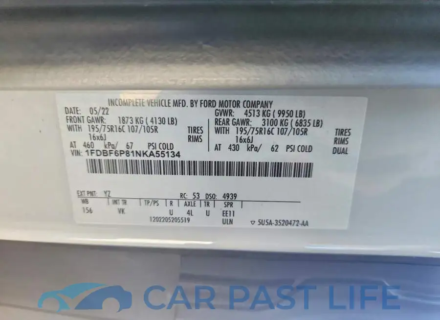1FDBF6P81NKA55134# 12