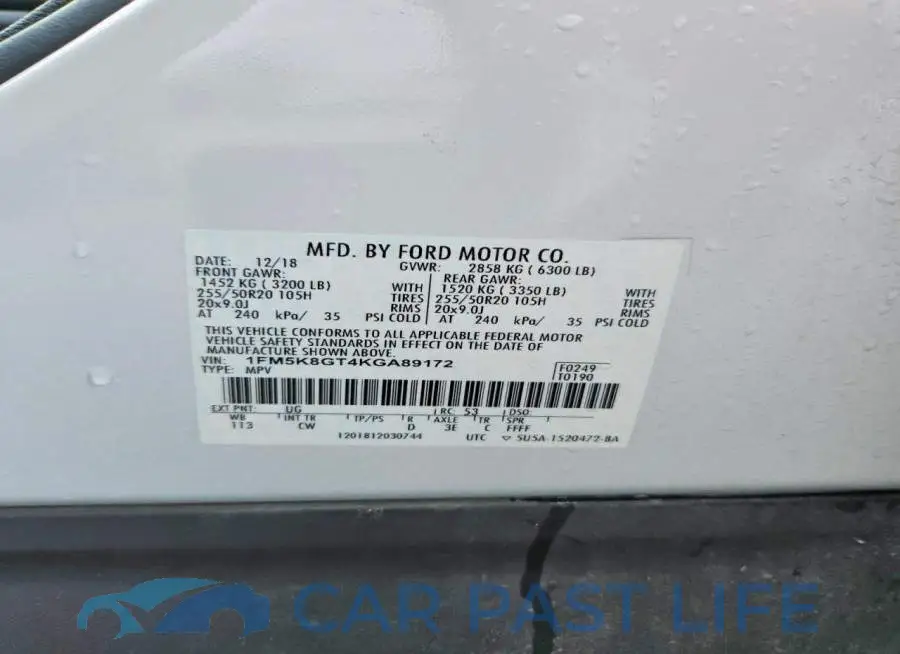 1FM5K8GT4KGA89172# 13