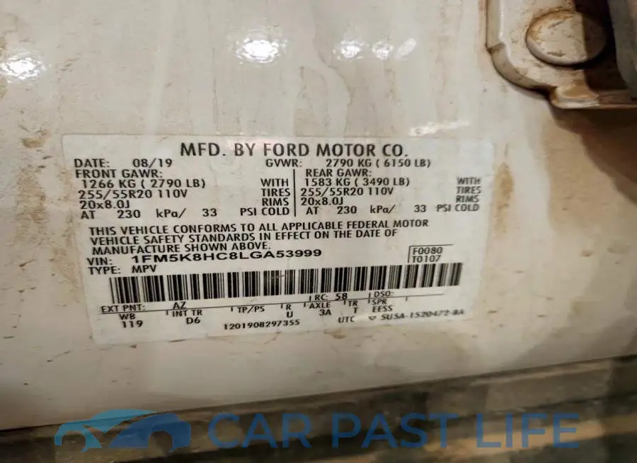 1FM5K8HC8LGA53999# 13