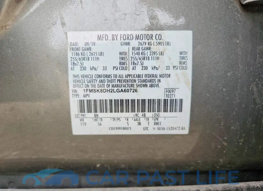1FMSK8DH2LGA60726# 14