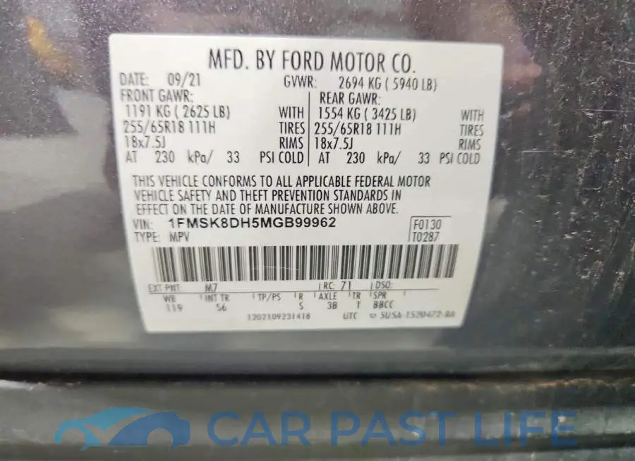 1FMSK8DH5MGB99962# 13