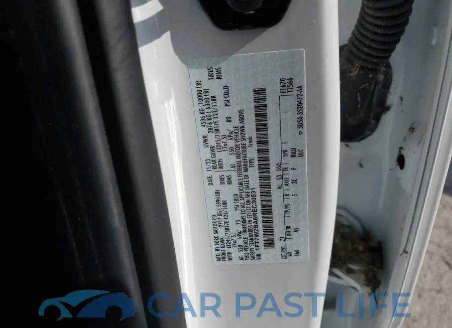 1FT7W2BA8REC30531# 12