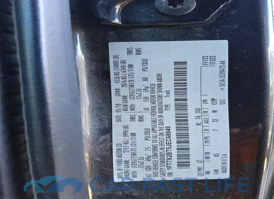 1FT7X2BT5JEC68849# 12