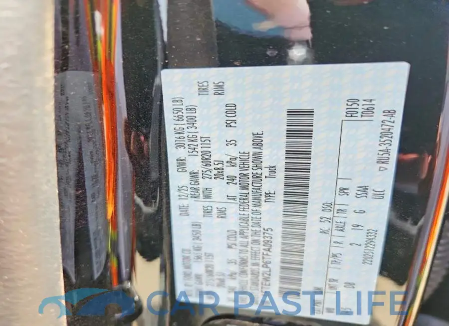 1FTEW2LP6TFA09375# 12