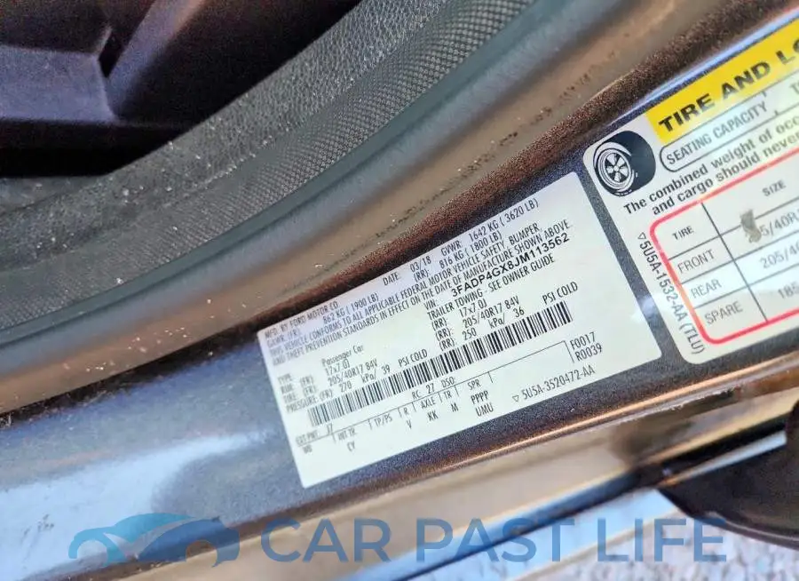 3FADP4GX8JM113562# 12