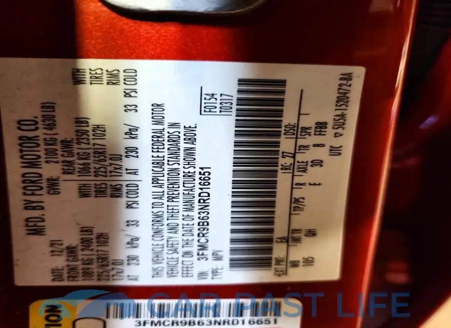 3FMCR9B63NRD16651# 13