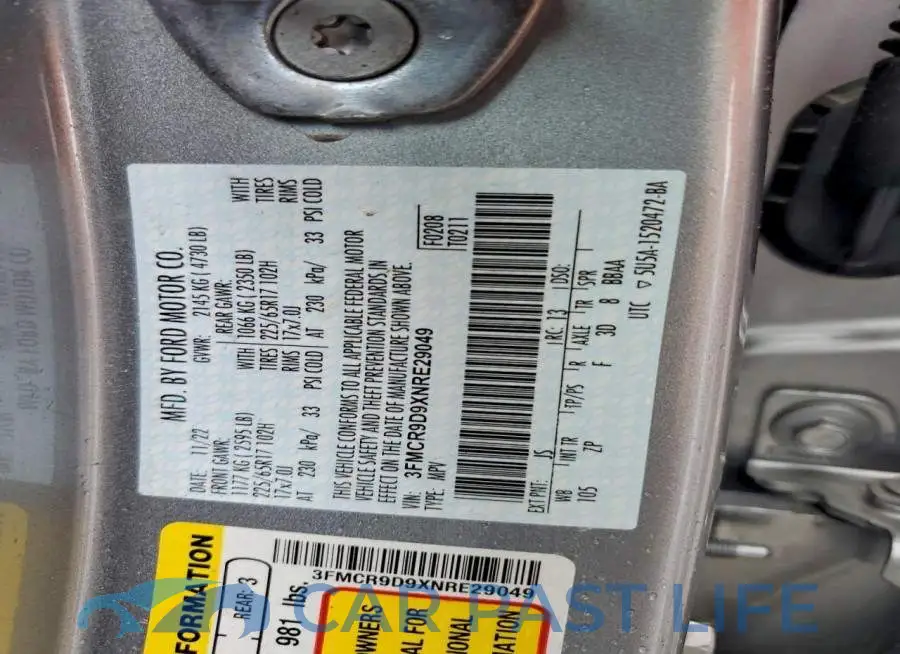3FMCR9D9XNRE29049# 13