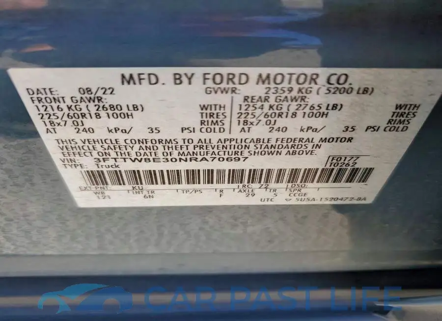 3FTTW8E30NRA70697# 13