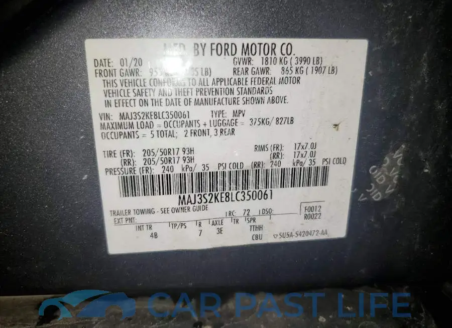 MAJ3S2KE8LC350061# 14