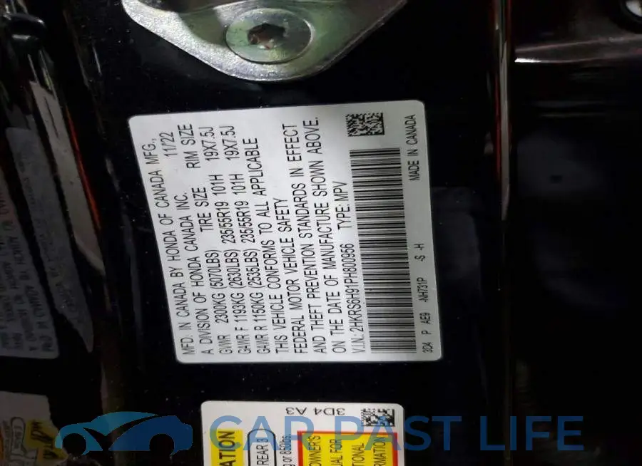 2HKRS6H91PH800956# 12