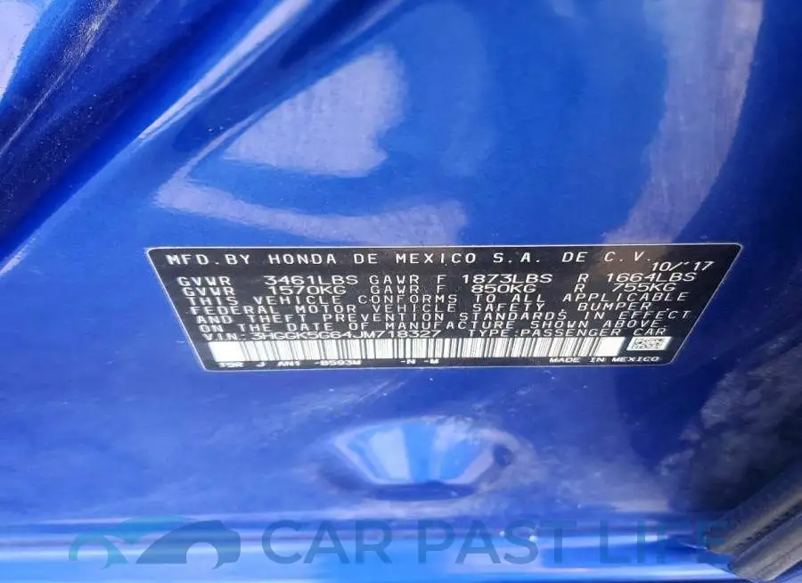 3HGGK5G64JM718327# 12
