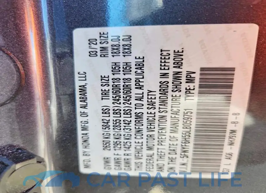 5FNYF6H55LB059751# 13