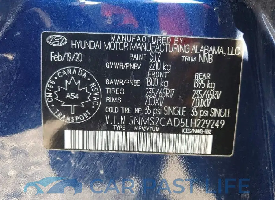 5NMS2CAD5LH229249# 14