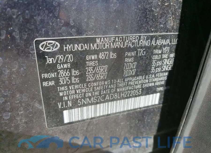 5NMS2CAD8LH222053# 14