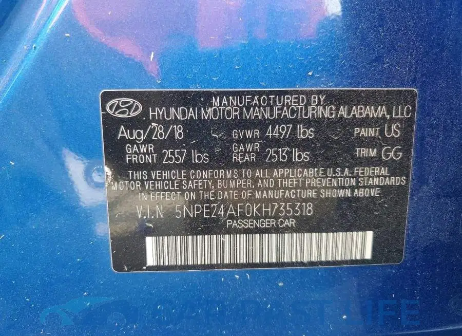 5NPE24AF0KH735318# 13