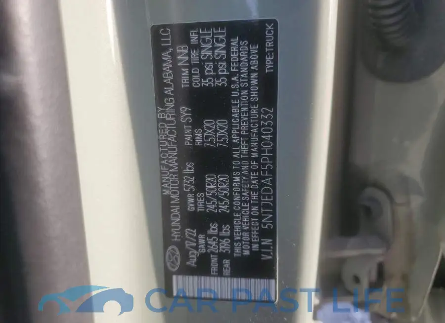 5NTJEDAF5PH040332# 13