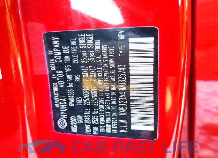 KM8J23A49MU325743# 14