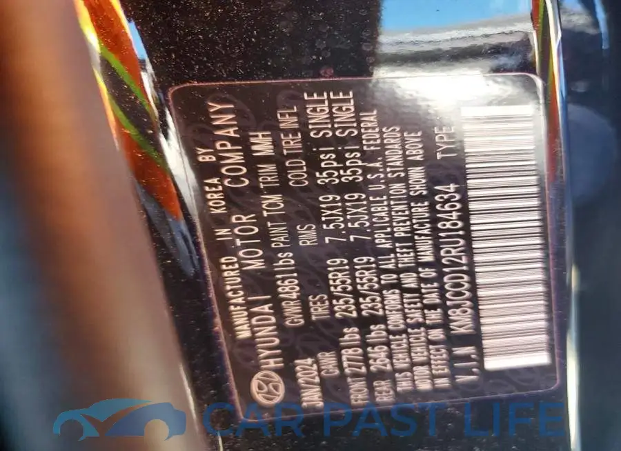 KM8JCCD12RU184634# 13