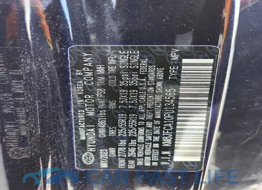 KM8JFCA10PU134565# 12