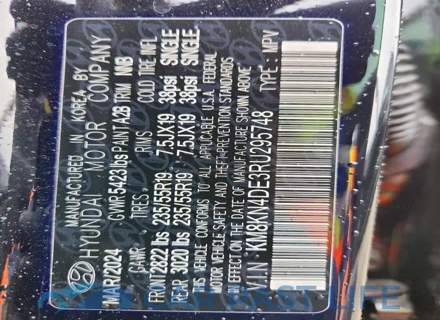 KM8KN4DE3RU295748# 14