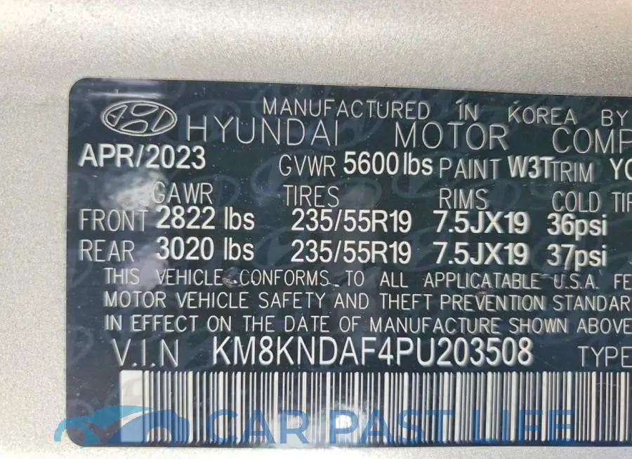 KM8KNDAF4PU203508# 12