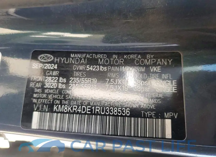 KM8KR4DE1RU338536# 12