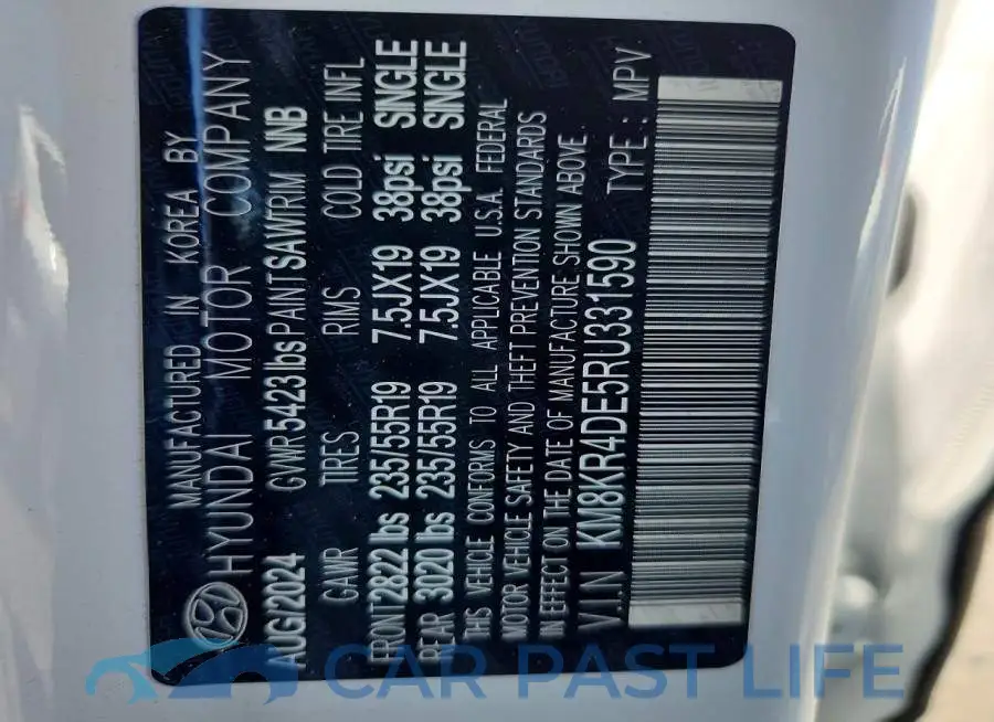 KM8KR4DE5RU331590# 12