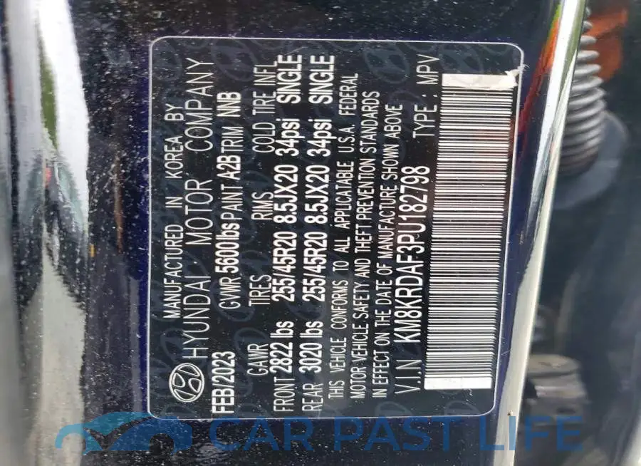 KM8KRDAF3PU182798# 14