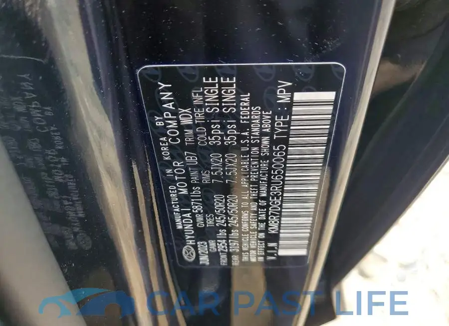 KM8R7DGE3RU650065# 13