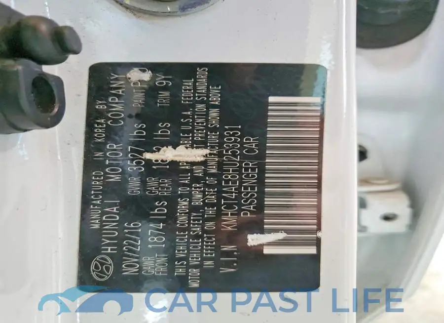 KMHCT4AE8HU253931# 12