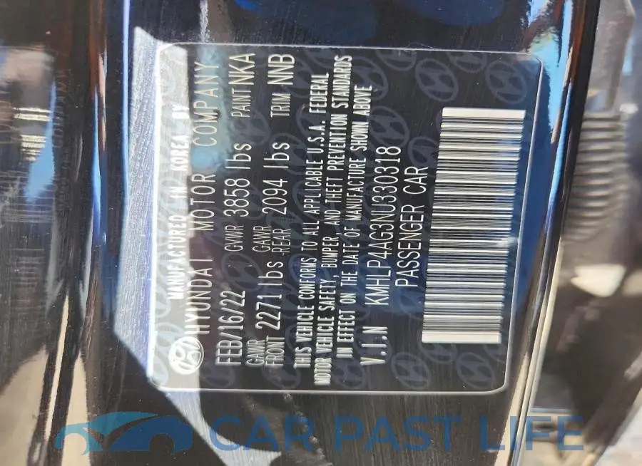KMHLP4AG3NU330318# 12