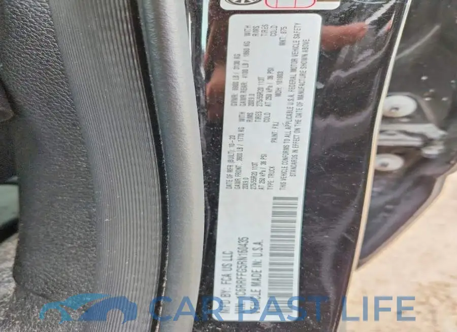 1C6RRFFG5RN160435# 12