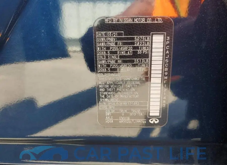 3PCAJ5CB9MF121483# 12