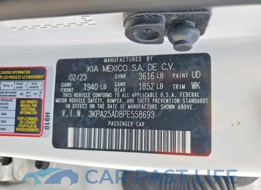 3KPA25AD8PE558693# 13