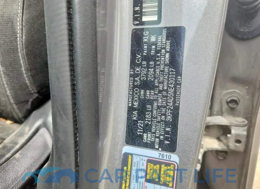 3KPF24AD5NE430117# 12