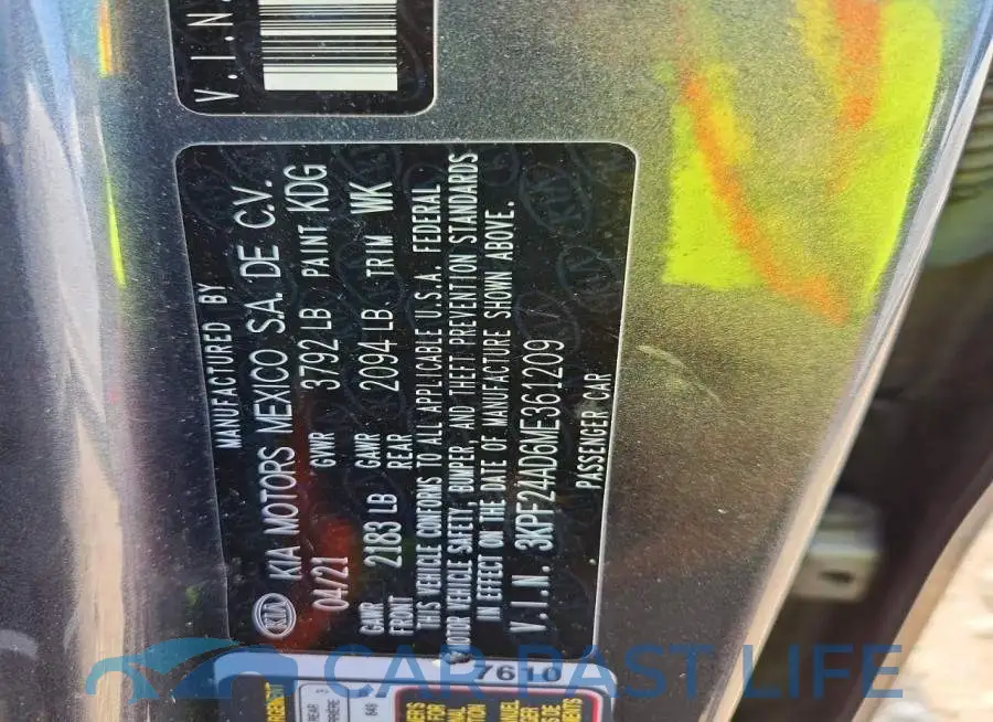 3KPF24AD6ME361209# 12