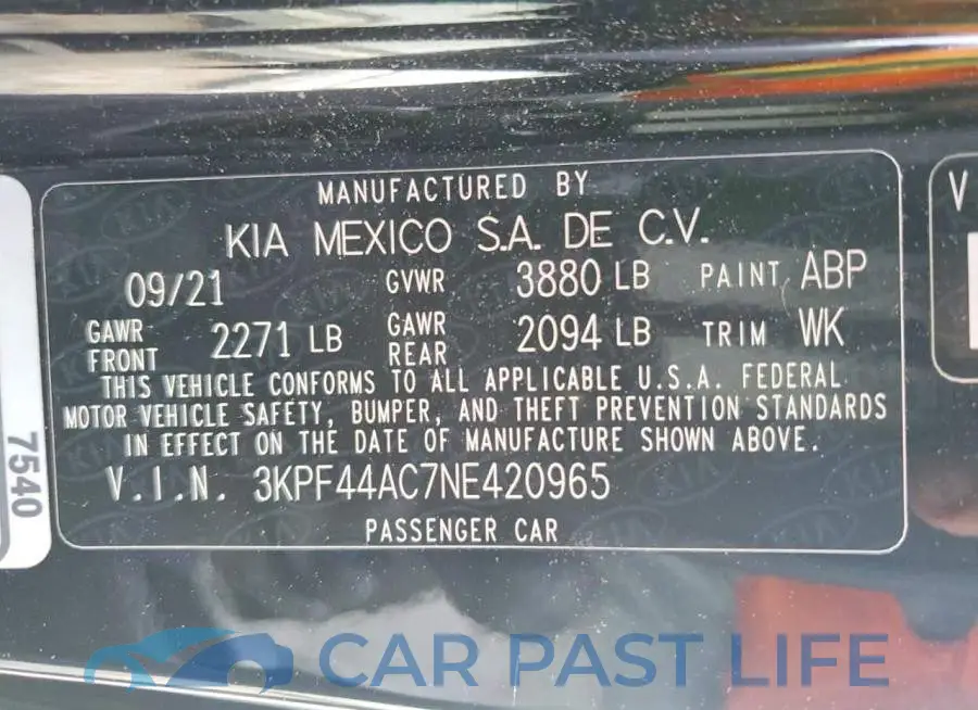 3KPF44AC7NE420965# 12