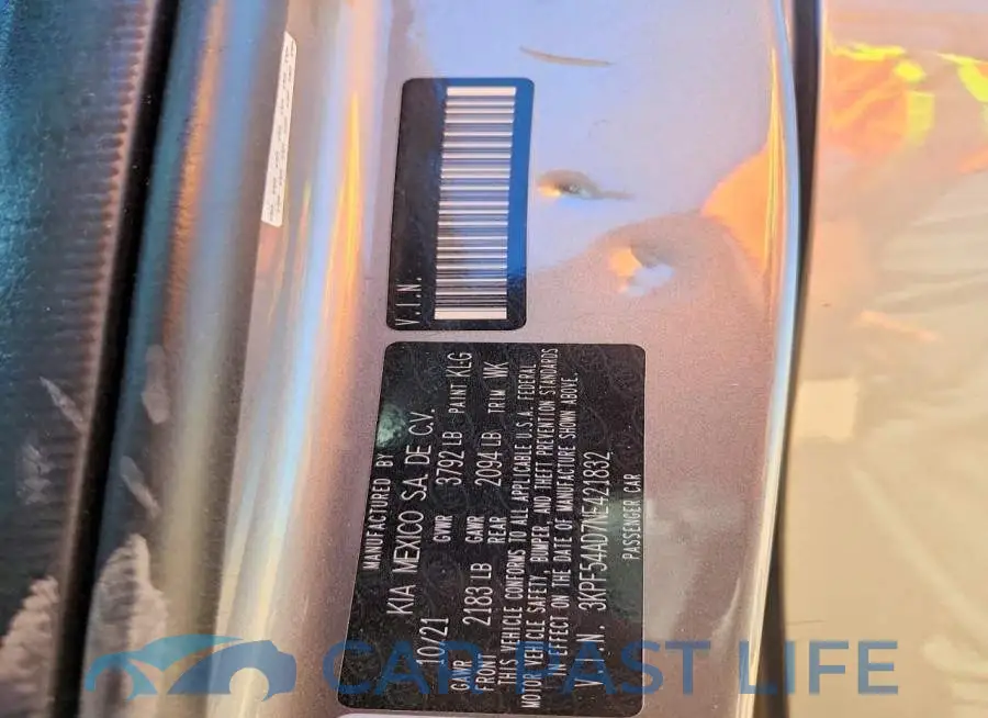 3KPF54AD7NE421832# 13