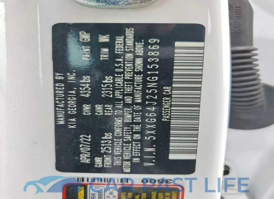 5XXG64J25NG153869# 13