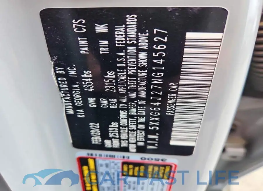 5XXG64J27NG145627# 13