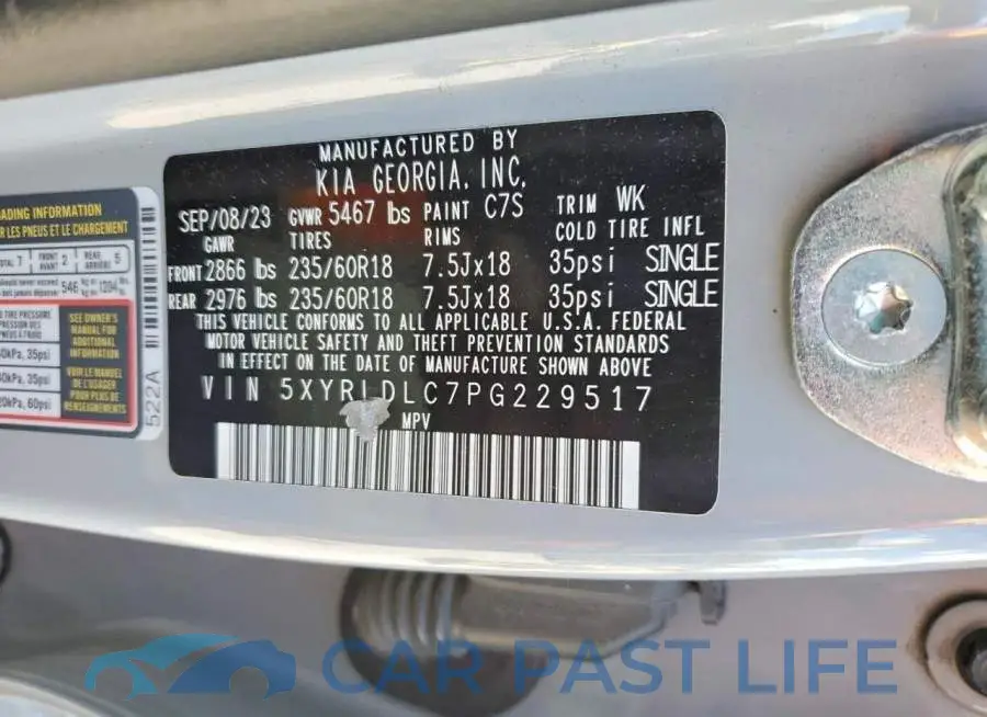 5XYRLDLC7PG229517# 13