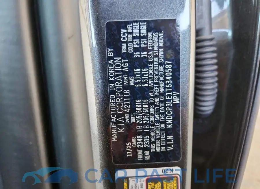 KNDCP3LE1T5340587# 12
