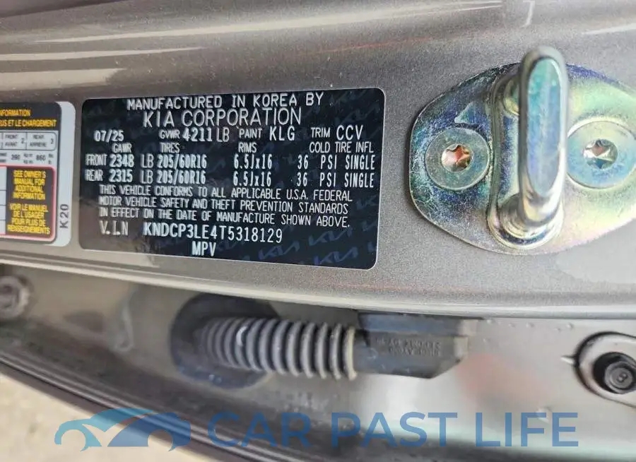 KNDCP3LE4T5318129# 12