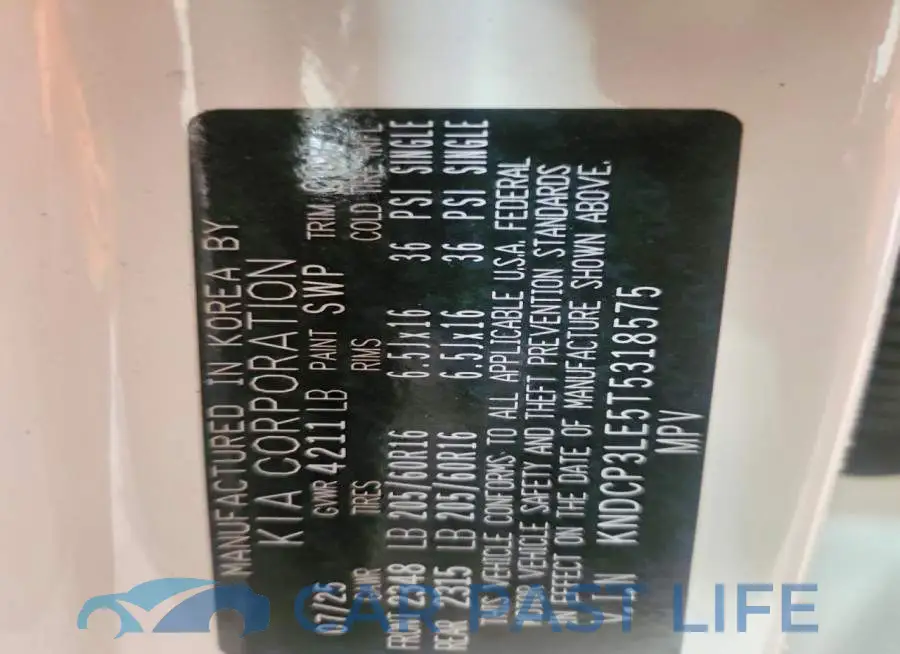 KNDCP3LE5T5318575# 14