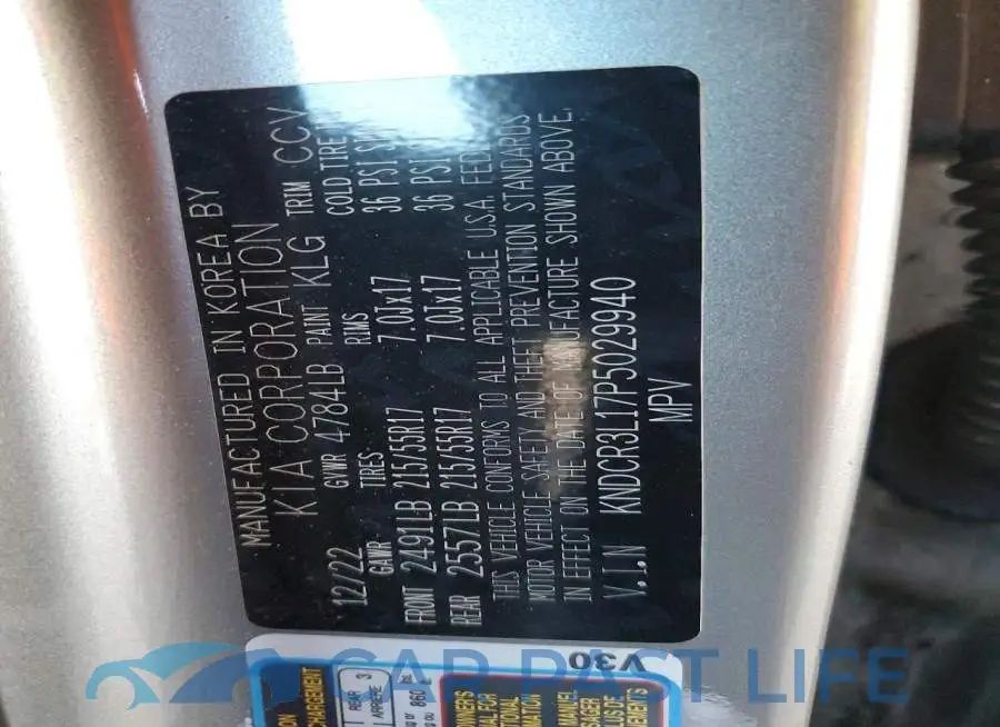 KNDCR3L17P5029940# 12